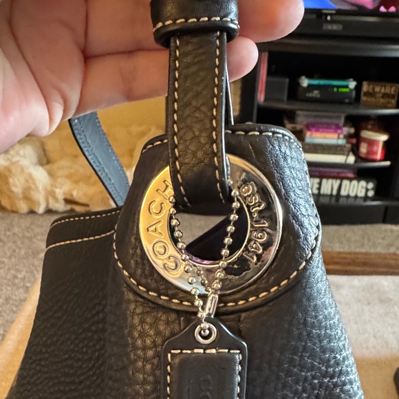 Coach Black Pebbled Leather Hobo Bag - Picture 5 of 8